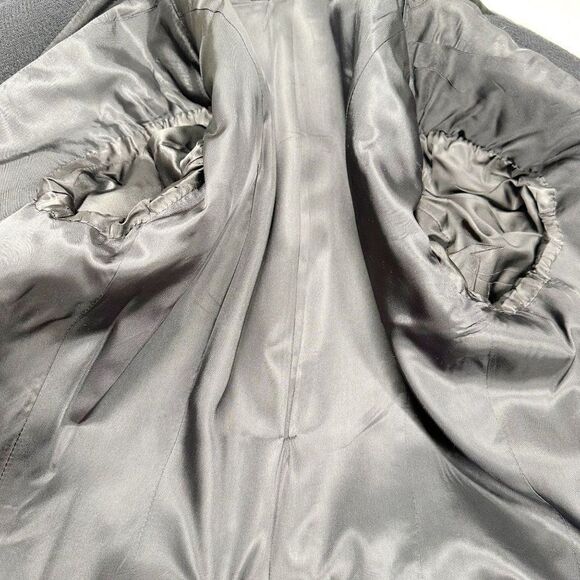 Womens Vintage Brooks Brothers Tailored Long Wool Overcoat Navy - Picture 10 of 10